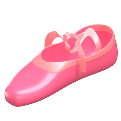 modelo 3d de zapatillas de ballet 3D Graphic