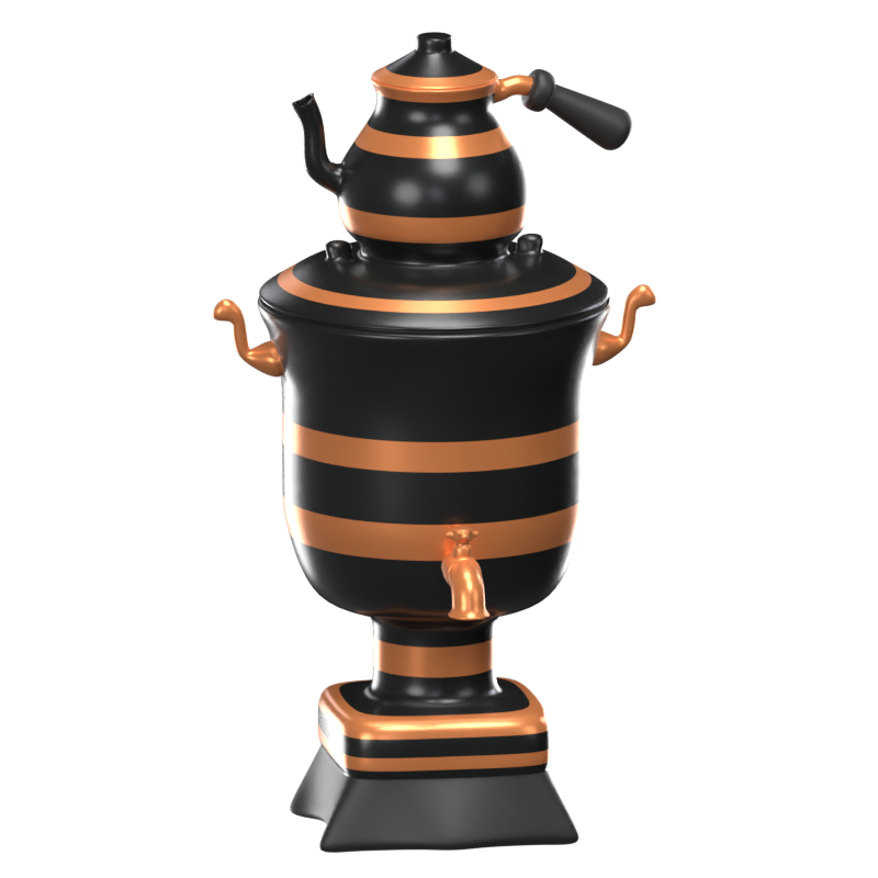 Modelo de icono de samovar en 3D