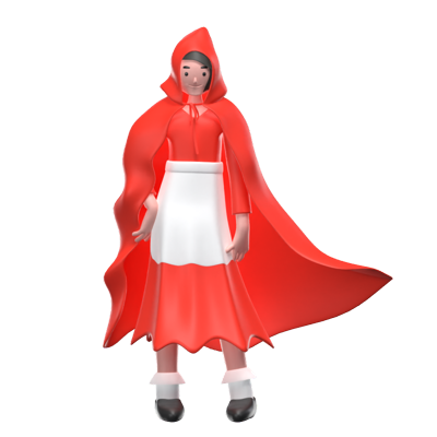 3D Red Hood Girl 3D Graphic
