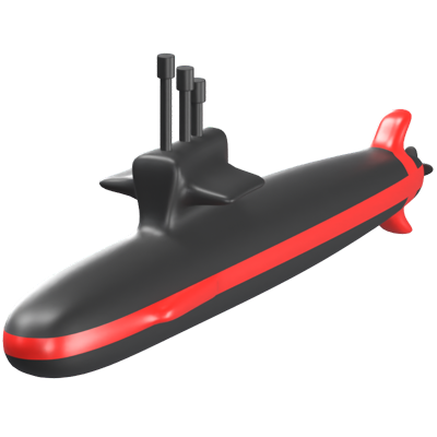 3D Submarine Icon Model 3D Graphic