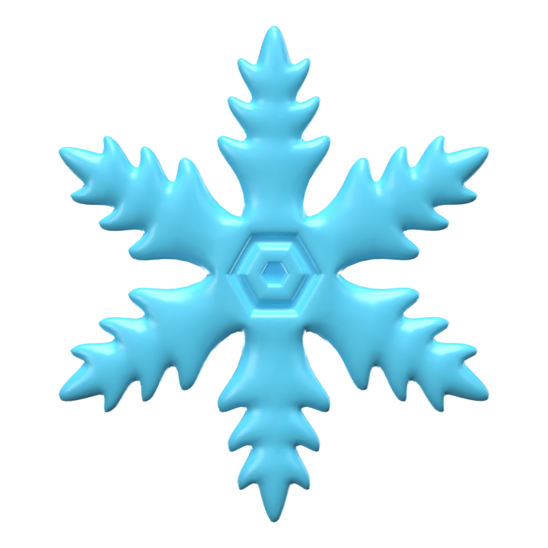 3D Snowflake Icon Model