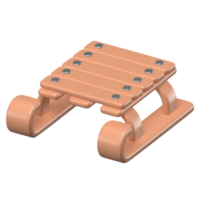 3D Sled Icon Model 3D Graphic