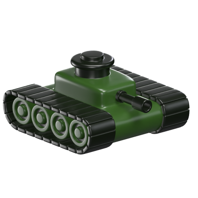 icono de tanque militar en 3d 3D Graphic