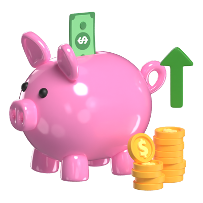 Developing Effective Savings Strategies For Financial Security 3D Scene 3D Graphic