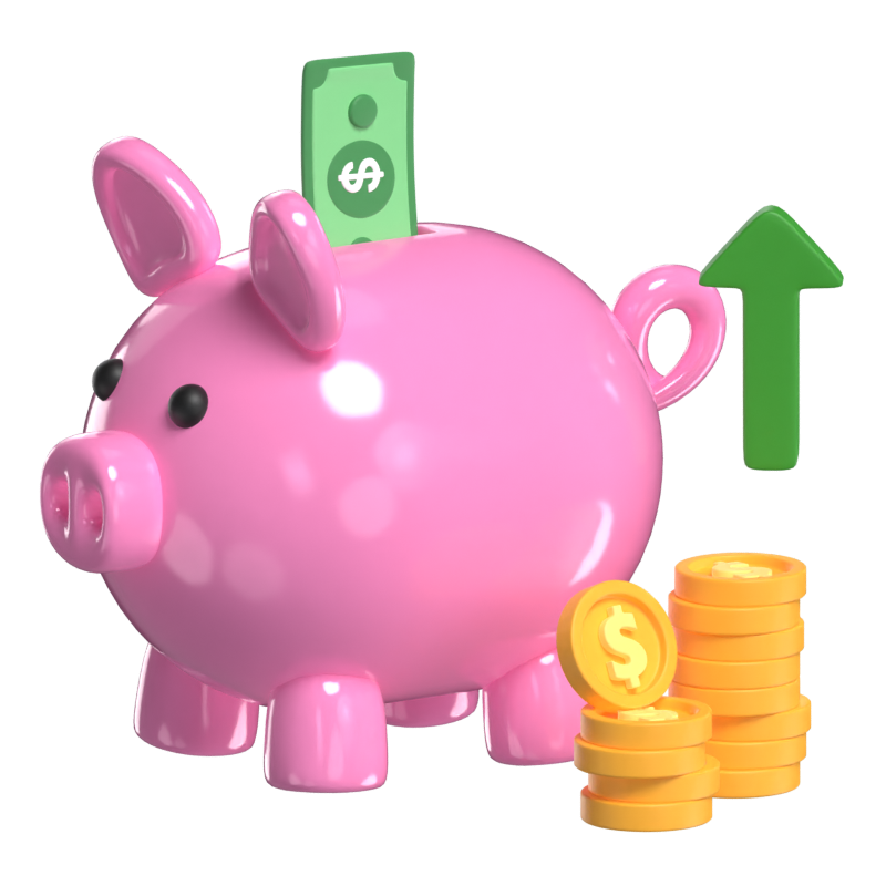 Developing Effective Savings Strategies For Financial Security 3D Scene 3D Illustration