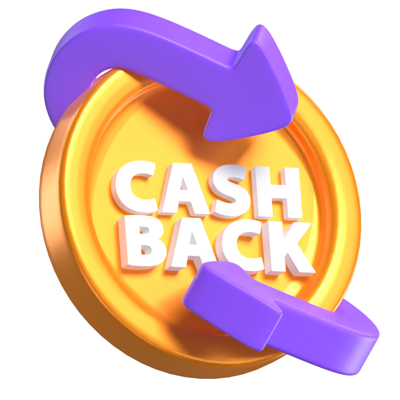 Earning Cash Back on Purchases 3D Scene 3D Illustration