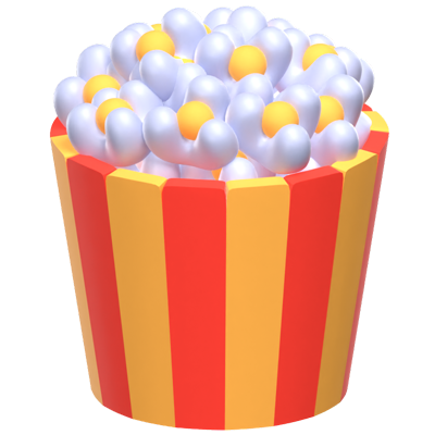 A Bucket Of Popcorn 3D Model 3D Graphic
