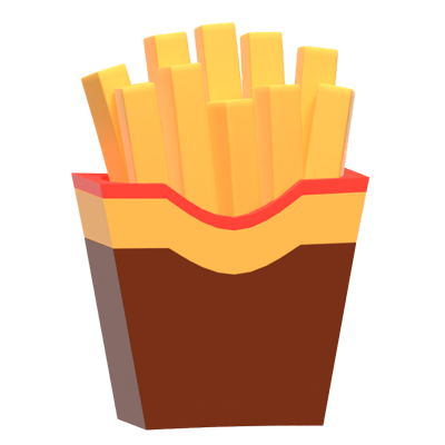 icono 3d de patatas fritas 3D Graphic