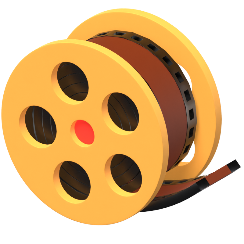 Film Reel 3D Icon Model