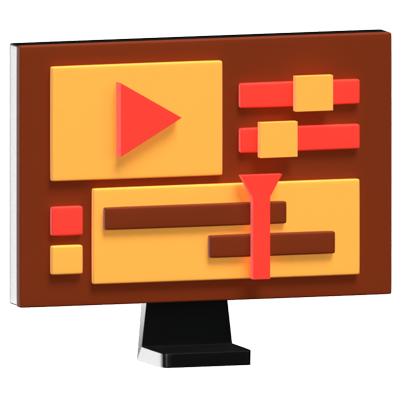 Video Editing Software 3D Icon 3D Graphic