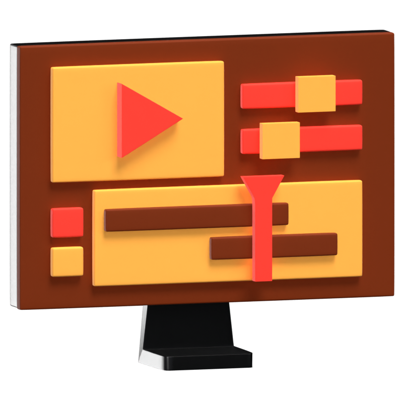 Video Editing Software 3D Icon