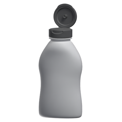 Sauce Bottle With Opened Lid 3D Model 3D Graphic