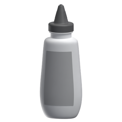 Sauce Bottle With Nozzle Cap 3D Model 3D Graphic