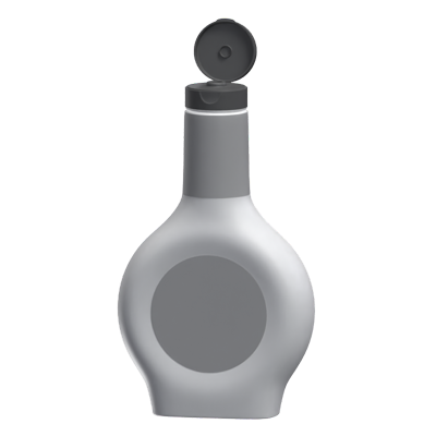Broad Body Sauce Bottle With Opened Lid 3D Model 3D Graphic