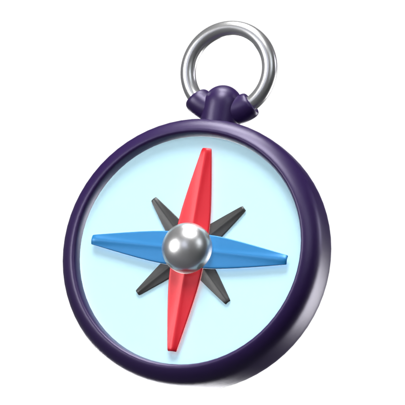 Compass 3D Icon Model 3D Graphic