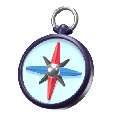 Compass 3D Icon Model 3D Graphic
