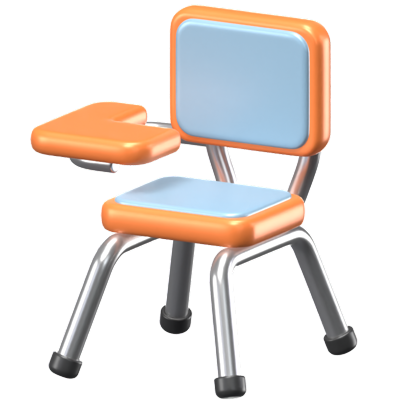 School Chair 3D Icon Model 3D Graphic