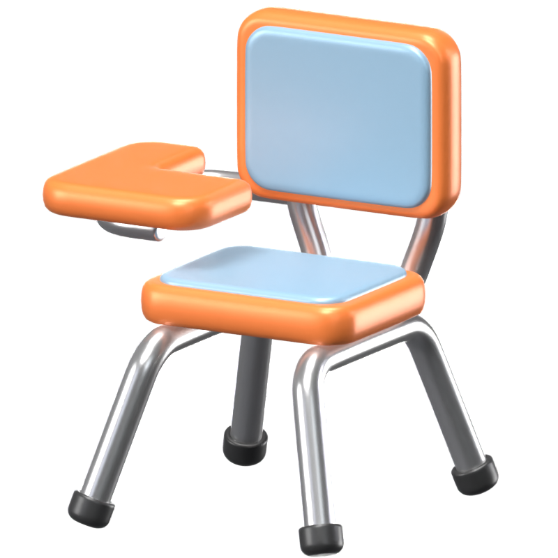 School Chair 3D Icon Model 3D Graphic