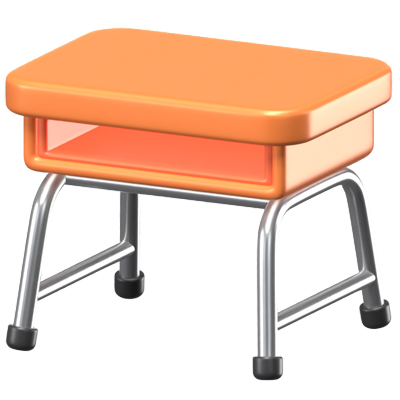 School Table 3D Icon Model 3D Graphic