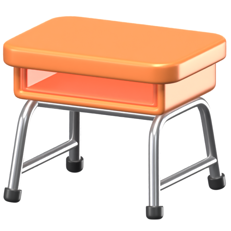 School Table 3D Icon Model