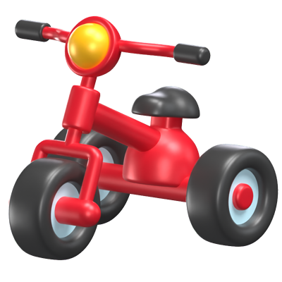 3D Tricycle Icon Model 3D Graphic