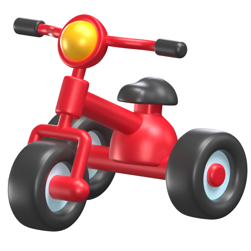 3D Tricycle Icon Model 3D Graphic