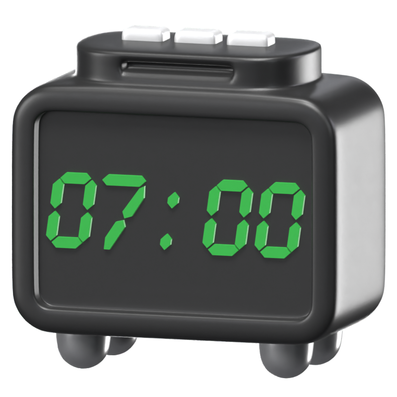 Digital Clock 3D Icon Model 3D Graphic