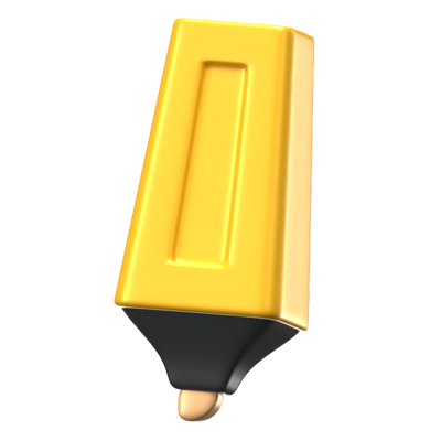Highlighter 3D Icon Model 3D Graphic