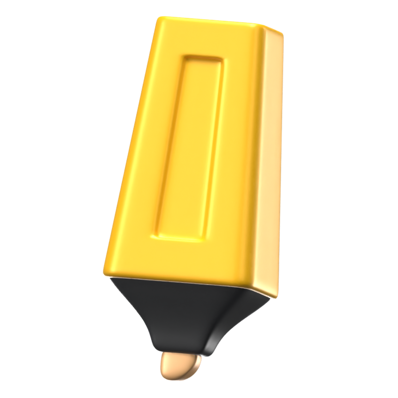 Highlighter 3D Icon Model 3D Graphic