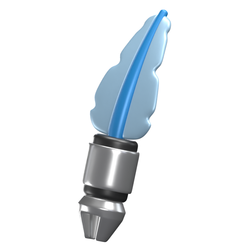 Quill Pen 3D Icon Model 3D Graphic