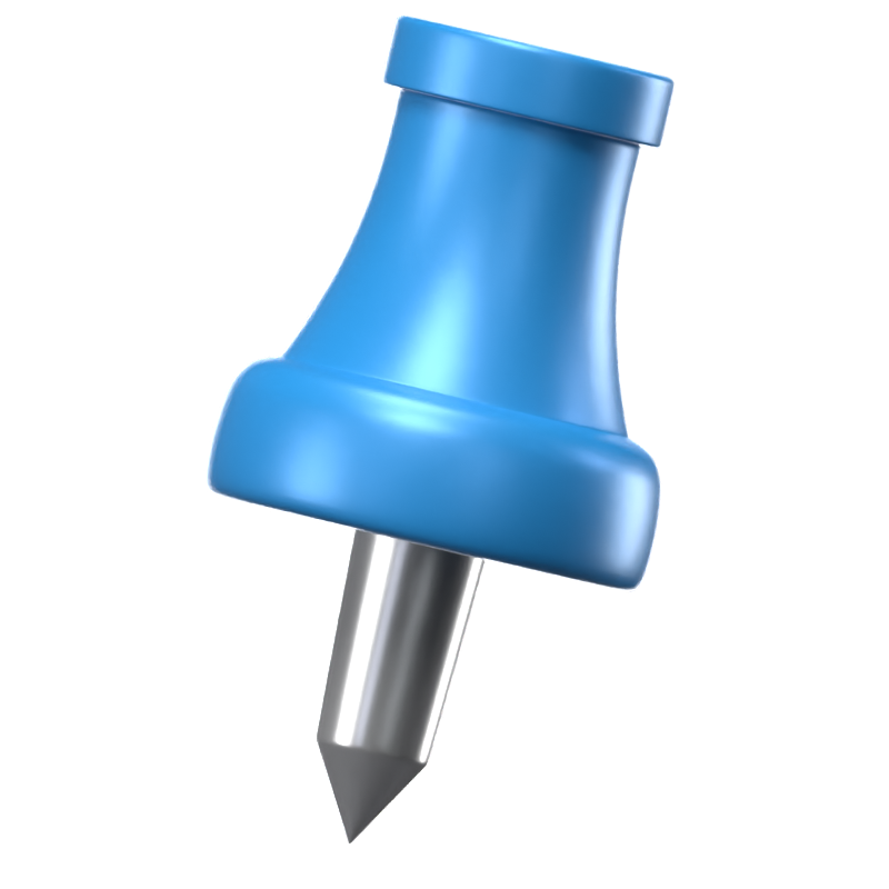 3D Push Pin Model 3D Graphic