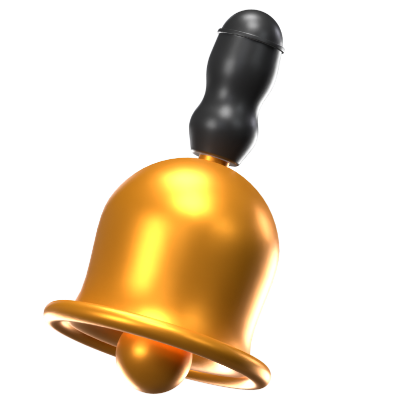 School Bell 3D Icon Model