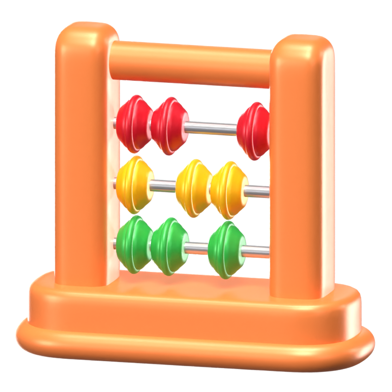 3D Abacus Icon Model 3D Graphic