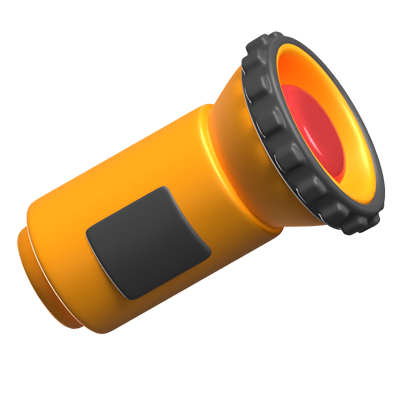 3D Flashlight Icon Model 3D Graphic