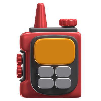 Walkie Talkie 3D Communication Icon Model 3D Graphic