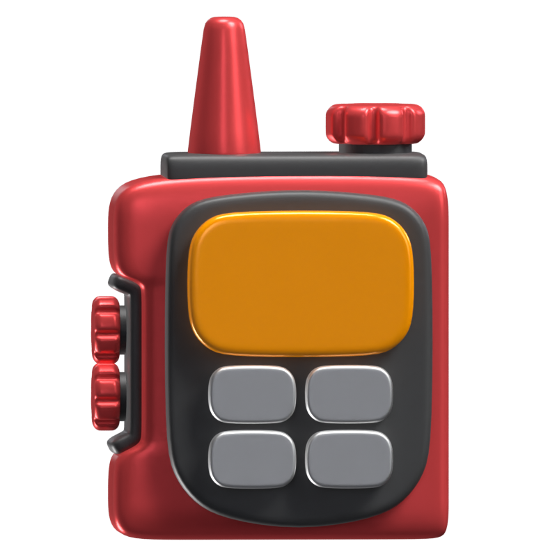 Walkie Talkie 3D Communication Icon Model