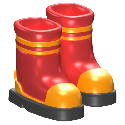 A Pair Of Safety Shoes 3D Model 3D Graphic
