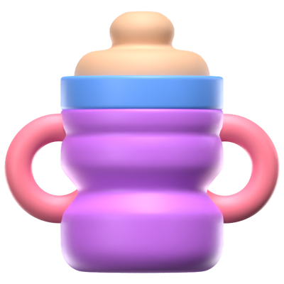Nursing Bottle 3D Icon Model 3D Graphic