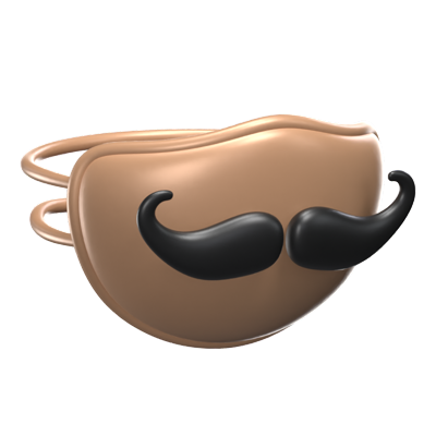 Moustache Mask 3D Model 3D Graphic