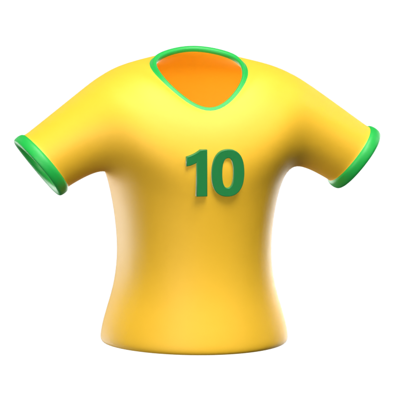 Camiseta nacional de fútbol en 3D