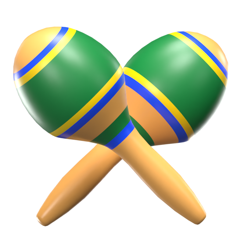 Ein Paar Maracas 3D Modell