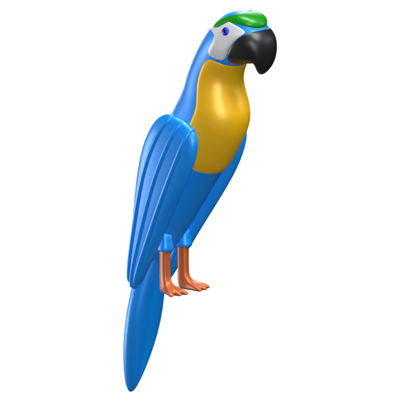 コンゴウインコの鳥 3D アイコンモデル 3D Graphic