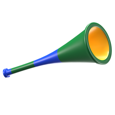 icono 3d del instrumento vuvuzela 3D Graphic