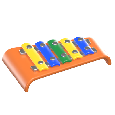 3D Xylophone Music Instrument 3D Graphic