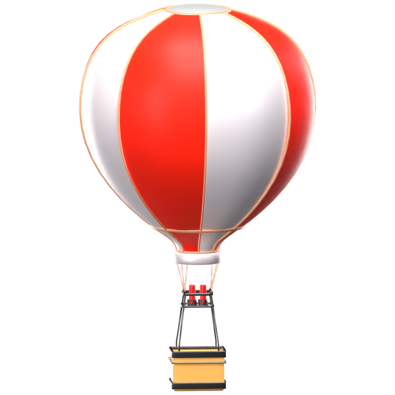 3D Hot Air Balloon Model 3D Graphic