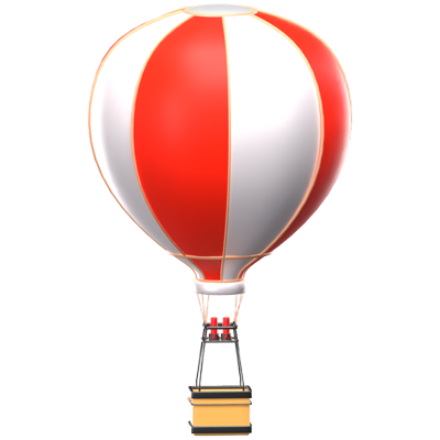3D Hot Air Balloon Model 3D Graphic
