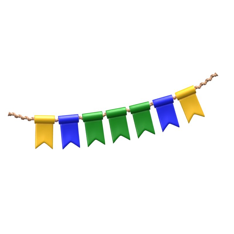 3D Festivity Pennants 3D Graphic