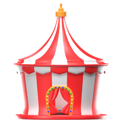Circus Tent 3D Icon Model 3D Graphic
