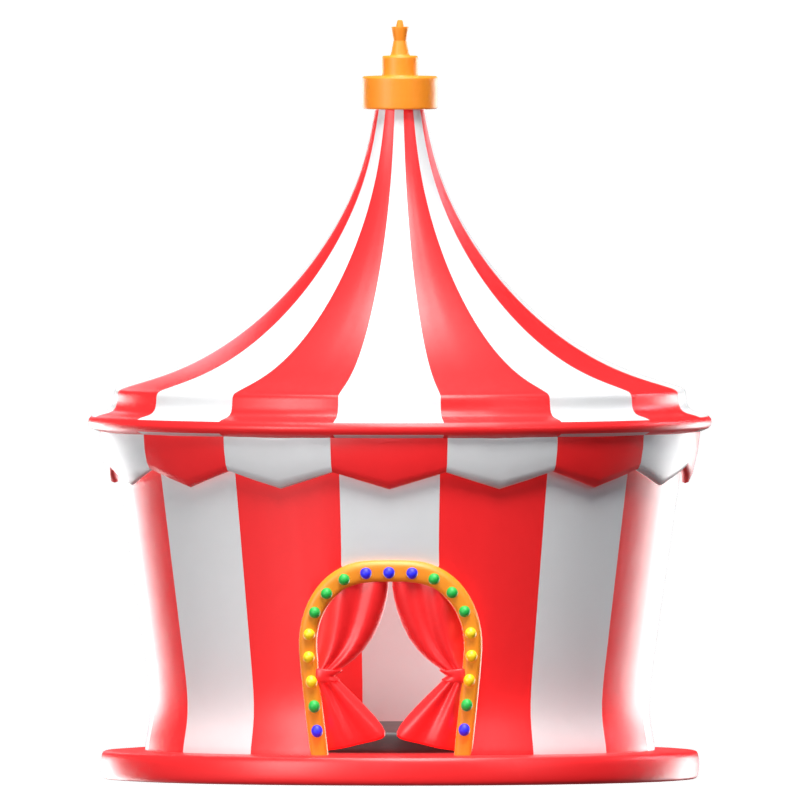 Circus Tent 3D Icon Model 3D Graphic