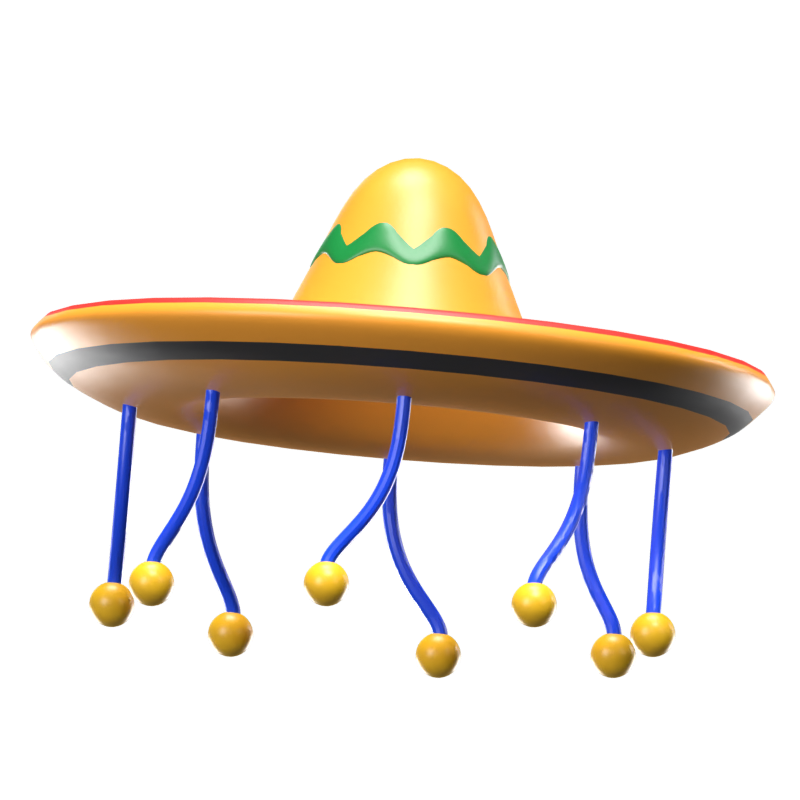 Icono 3D del sombrero de Brasil 3D Graphic